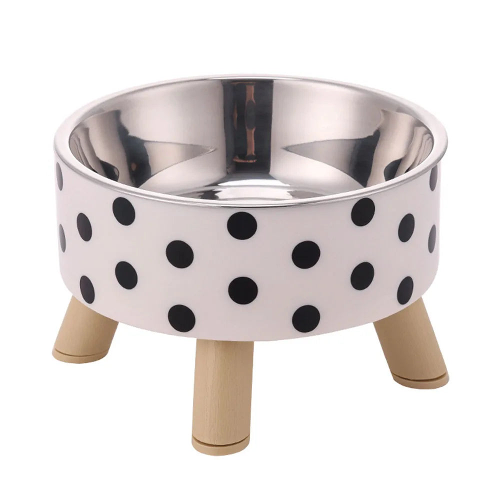 Stainless Steel Elevated Pet Bowls - Cat Dog Food Water Dishes, Raised Feeding Bowls for Pets