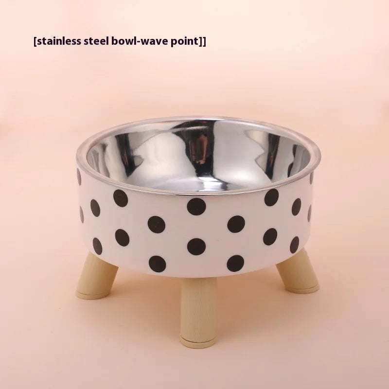 Stainless Steel Elevated Pet Bowls - Cat Dog Food Water Dishes, Raised Feeding Bowls for Pets