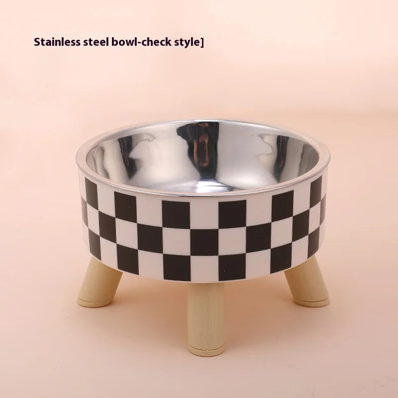 Stainless Steel Elevated Pet Bowls - Cat Dog Food Water Dishes, Raised Feeding Bowls for Pets