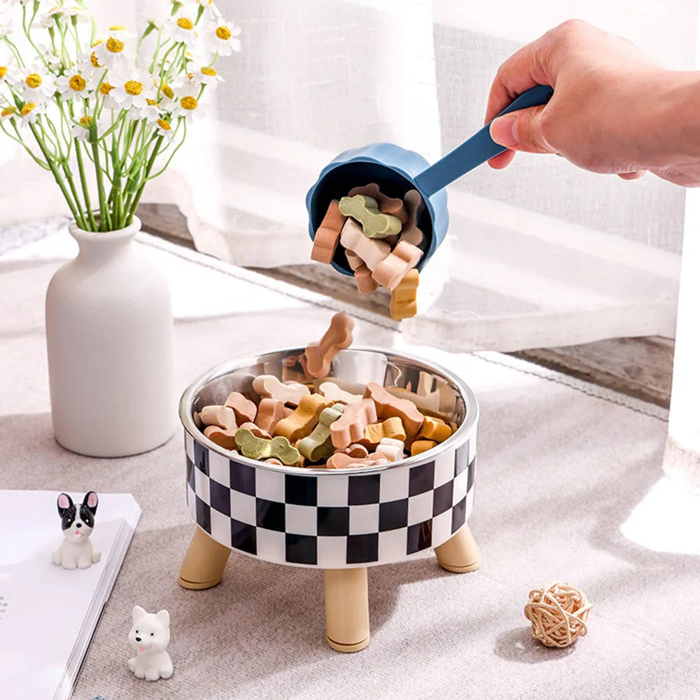 Stainless Steel Elevated Pet Bowls - Cat Dog Food Water Dishes, Raised Feeding Bowls for Pets