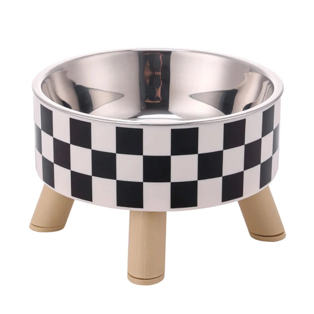 Stainless Steel Elevated Pet Bowls - Cat Dog Food Water Dishes, Raised Feeding Bowls for Pets